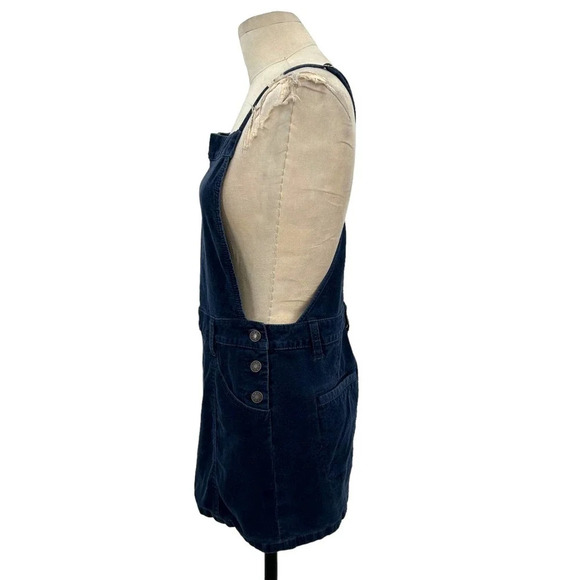 Free People Corduroy Overall‎ Mini Dress Navy Blue Size 4 - Picture 5 of 6